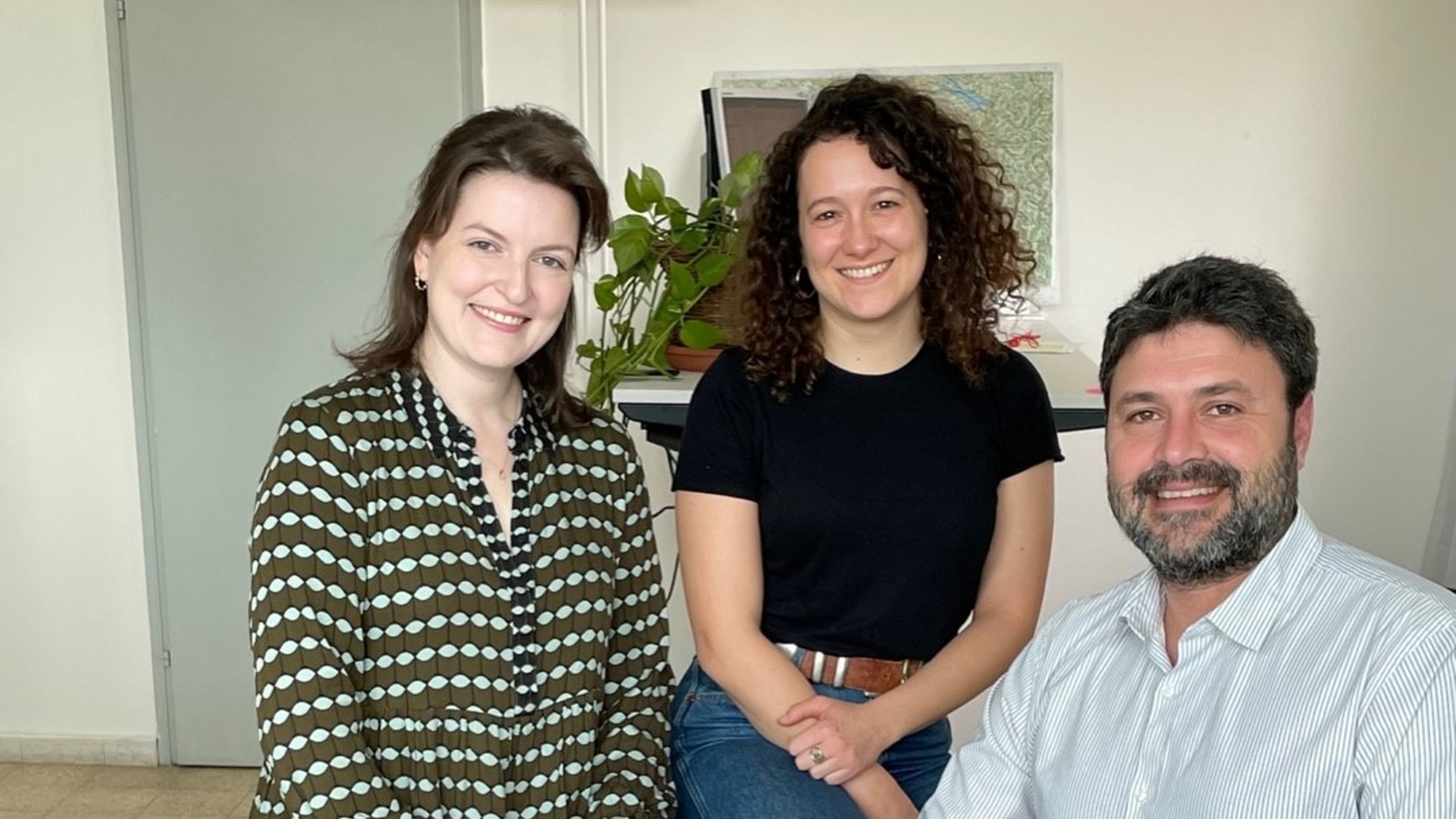From right to left: David Biegeleisen, Innovation Advisor, Head of Office Noga Ehrlich, Startup Programs Manager Fabienne Bilfeld, Academic Attachée
