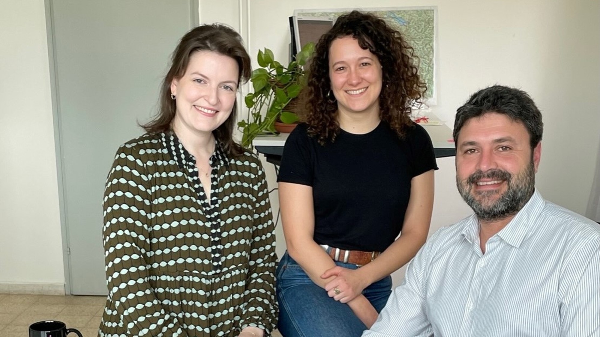From right to left: David Biegeleisen, Innovation Advisor, Head of Office Noga Ehrlich, Startup Programs Manager Fabienne Bilfeld, Academic Attachée