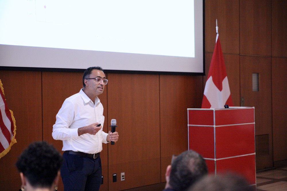 Swiss Academia Night: Dr. Amin Karbasi, former Yale professor and current Senior Director of AI Research at Cisco, discussed the evolving landscape of artificial intelligence and what lies ahead