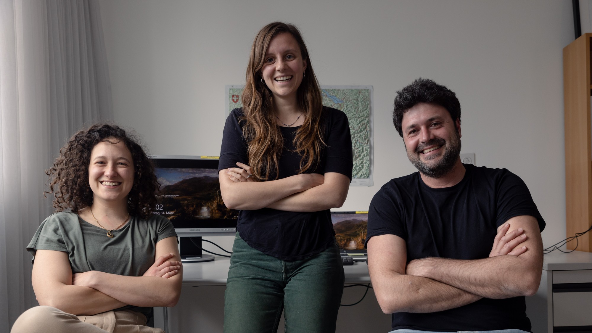 From left to right: Noga Ehrlich, Head of Operations and Marketing; Raphaela Bigler, Project Manager; David Biegeleisen, Innovation Advisor