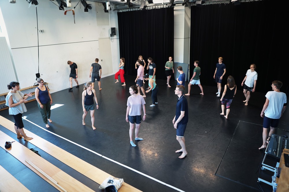 A Storytelling Camp session at the Accademia Teatro Dimitri theatre where 16 Swiss students learned various aspects of verbal expression. Photo by: Riccardo Ferraris