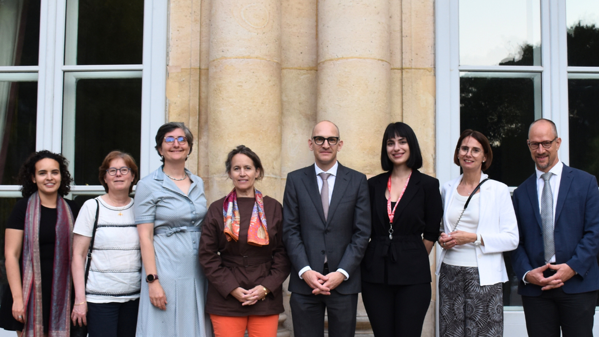 left to right : Victoria Carter-Cortez, Véronique Michaud, Emmanuelle David, Ambassador Tania Cavassini, Renato Krpoun, Berfin Açig, Nanja Stecker, Stephan Schmid