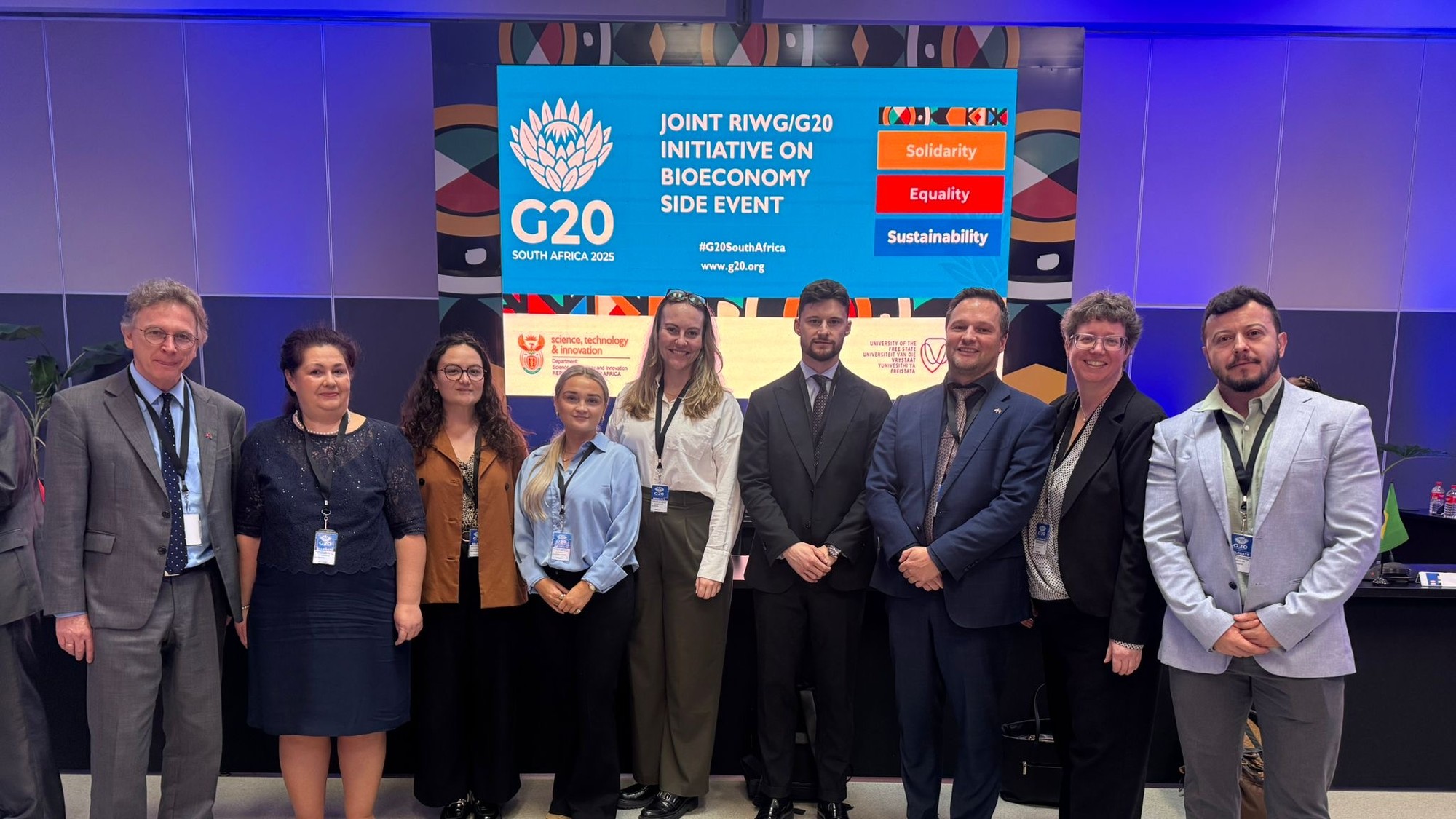 European Countries Representation at the G20 with Patrick Vlock ont he left from SERI