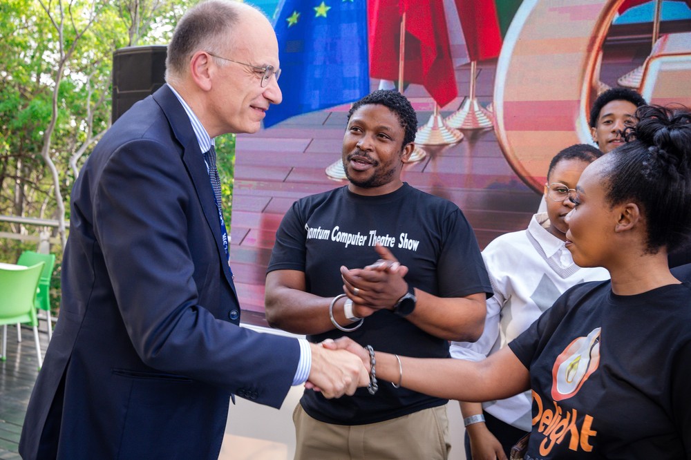 Enrico Letta with Bheki