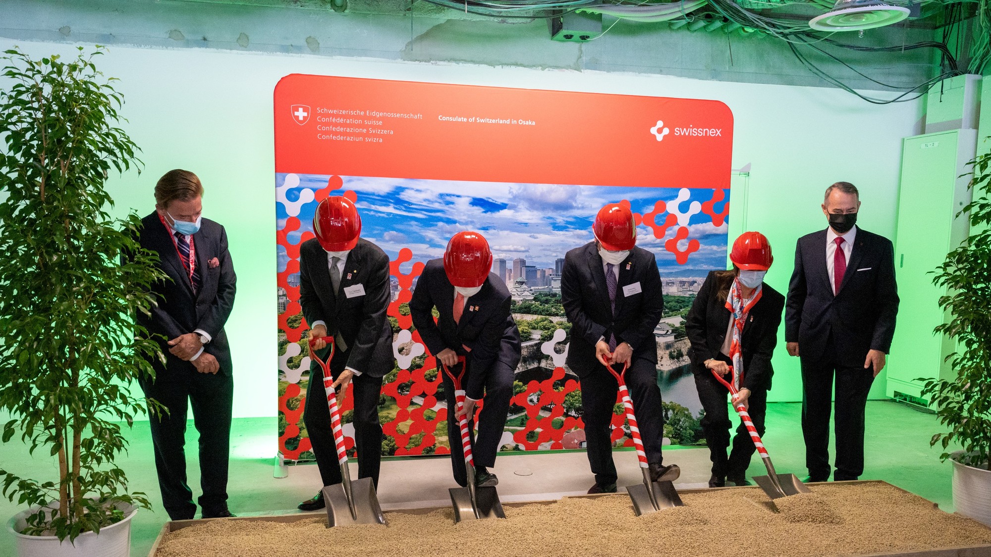 Groundbreaking of the new Swissnex location in Japan including Swiss President Ignazio Cassis and State Secretary Martina Hirayama