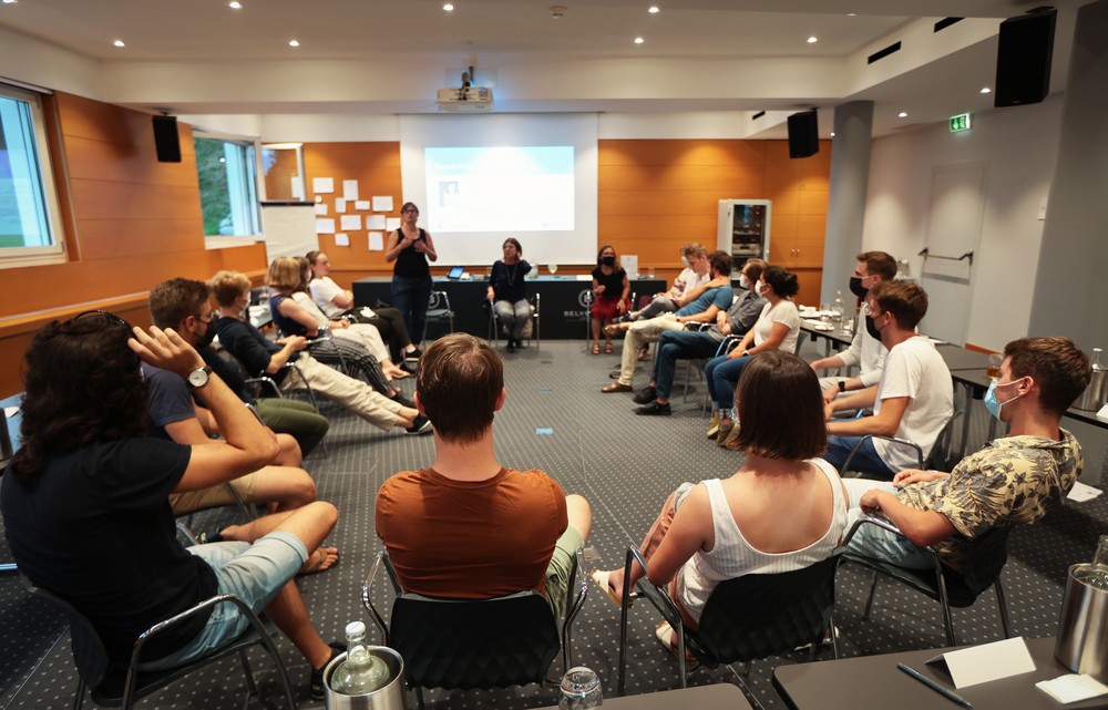 A peer learning session during the Storytelling Camp. Photo by Riccardo Ferraris